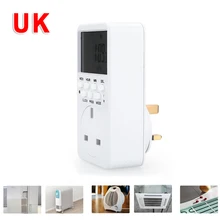 Таймер розетка US/UK/EU умный программируемый таймер розетка Механическая розетка ЖК-дисплей Электрический переключатель новое поступление