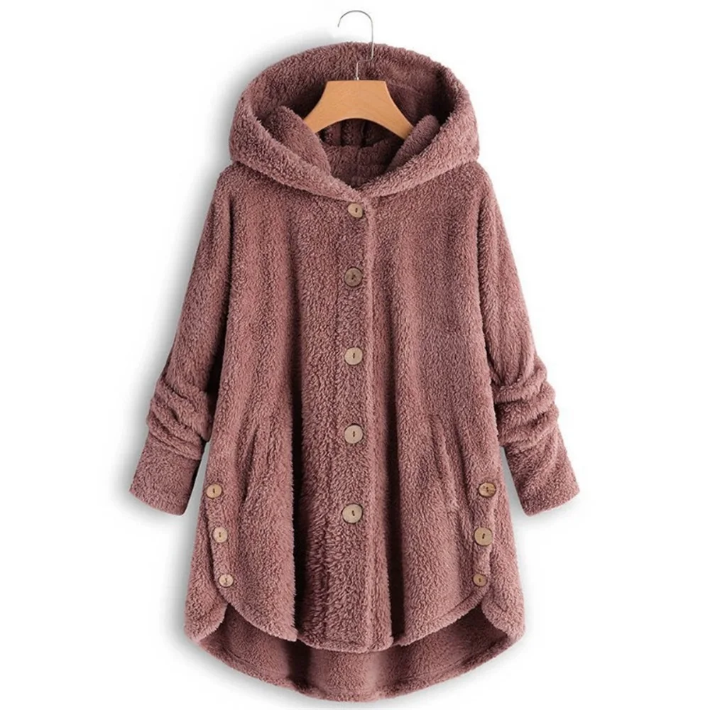 Повседневная теплая куртка большого размера 5XL шерпа флисовое необычное толстое пальто повседневное свободное однобортное пальто женское уличное теплое пальто - Цвет: 1