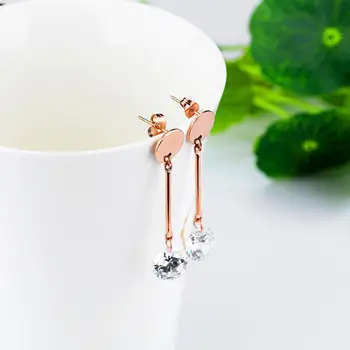 

Drop earrings for women korean style statement fashion jewelry long wholesale earrings stainless steel bulk items wholesale 8421