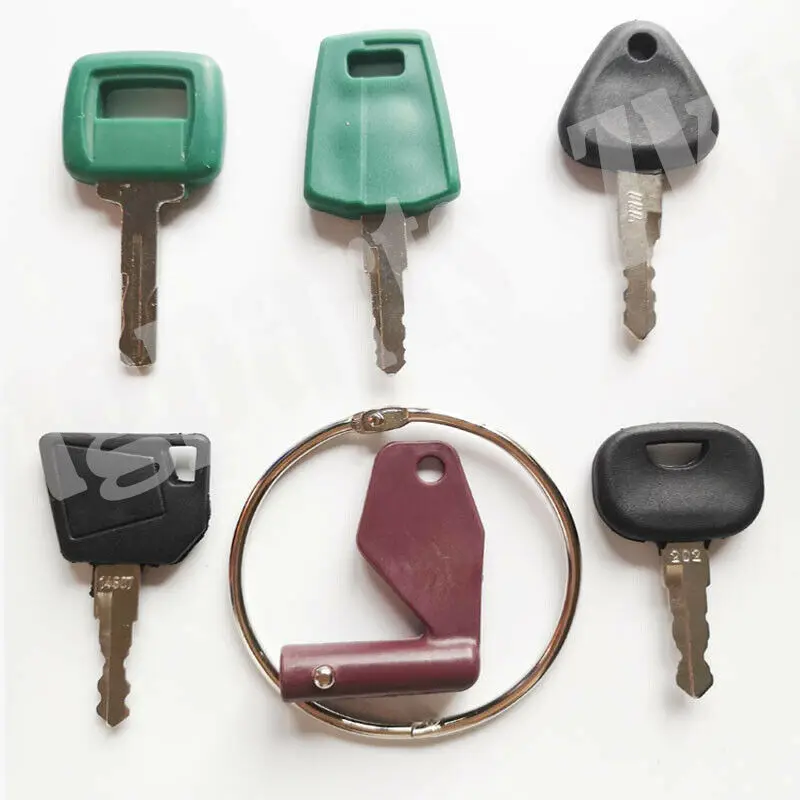 6pcs Heavy Equipment Key Set Construction Ignition Key Set Suit For Volvo