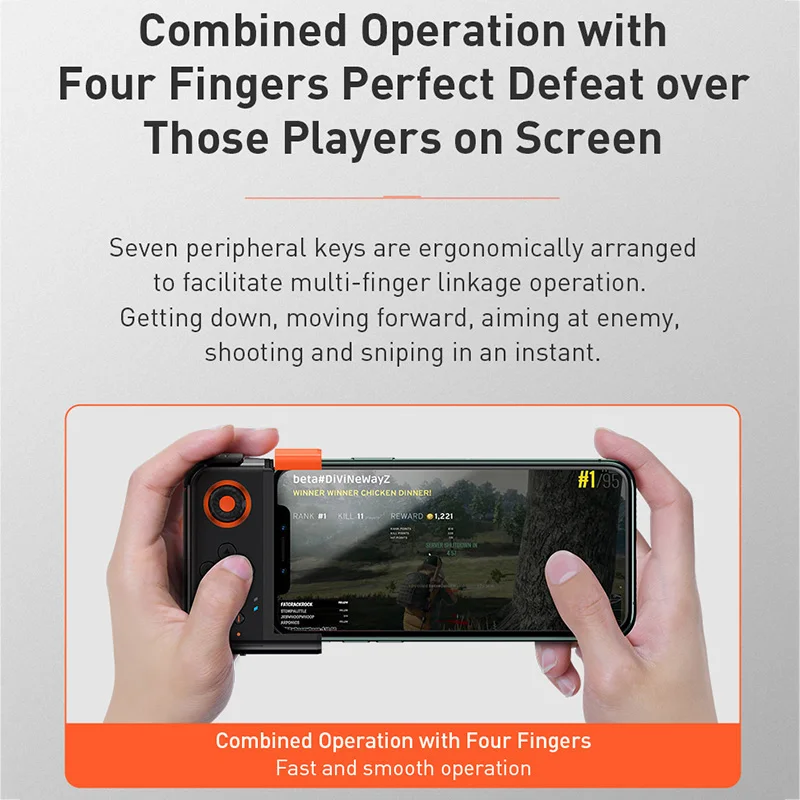  Baseus GAMO Wireless Joystick Gamepad For PUBG Game Controller Bluetooth Joystick For IOS Android M