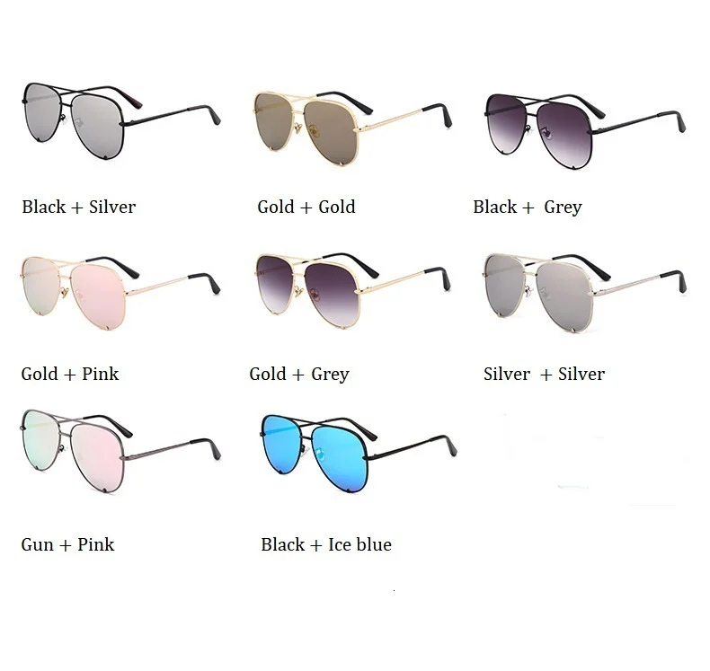 New Brand Designer Fashion Sunglasses Women's Oversized Pilot Sun glasses For Women Luxury Shades 2019 New Lunettes Femme UV400
