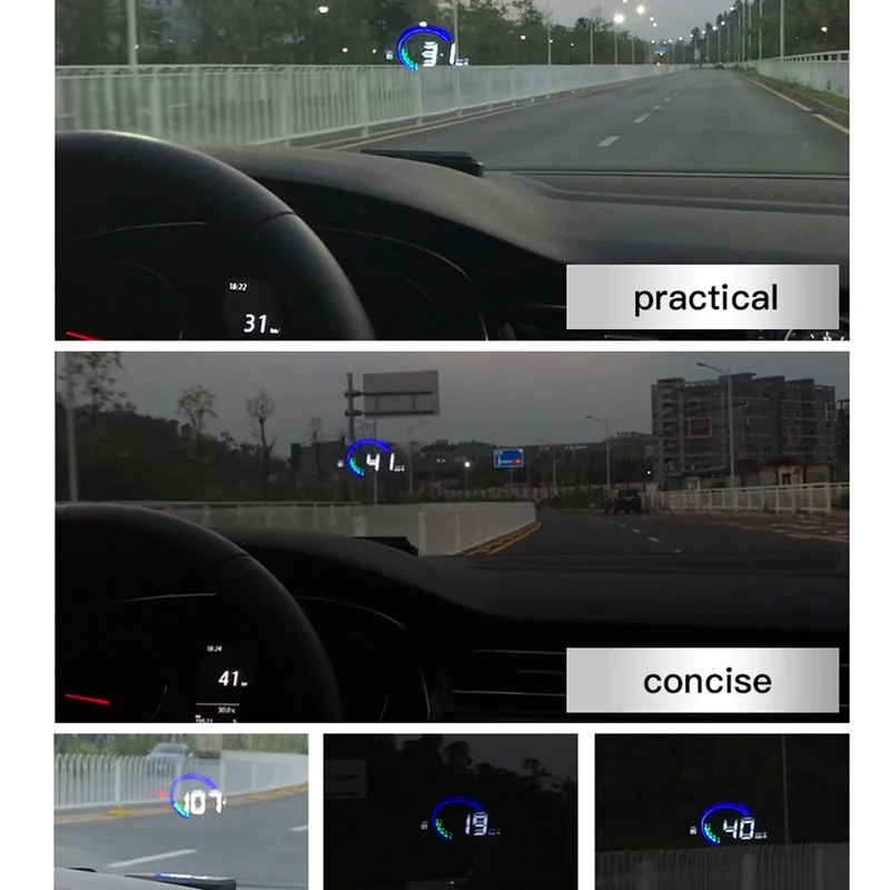 MP5 player color mobile navigation HUD head up display Bluetooth projector car display speed speed car suspension instrument