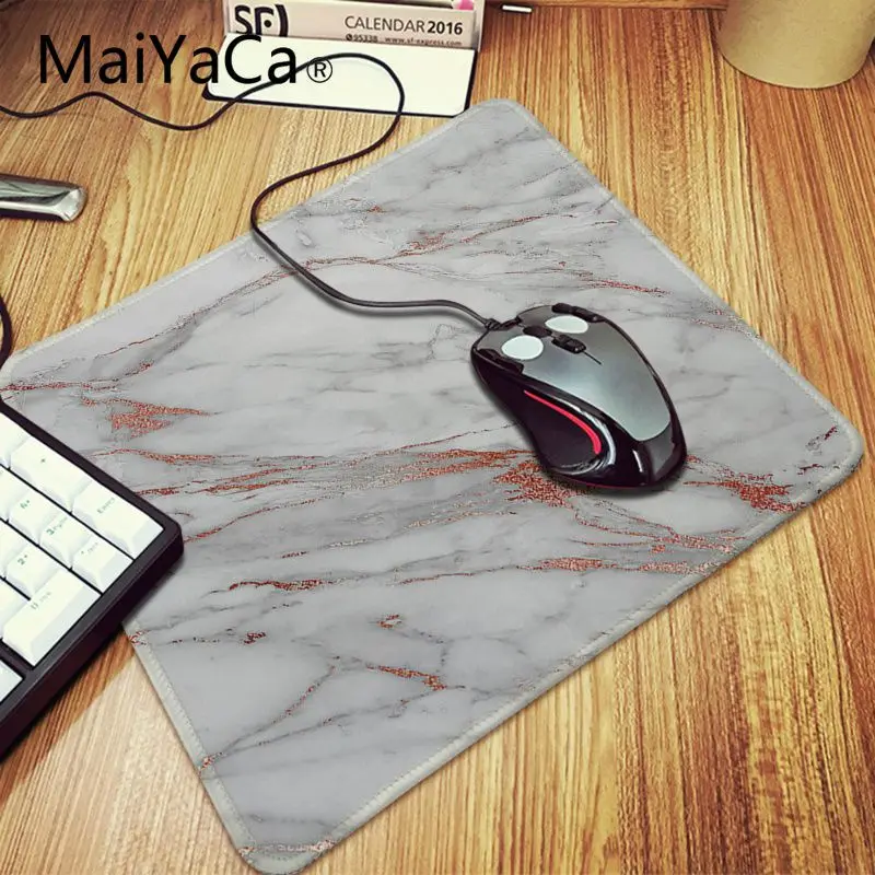 Lock Edge 18x22cm MaiYaCa крутой розовый золотой мраморный коврик для клавиатуры Настольный коврик Прочный Коврик для мыши на стол резиновый Профессиональный игровой коврик для компьютерной мыши - Цвет: Lock Edge 18x22cm