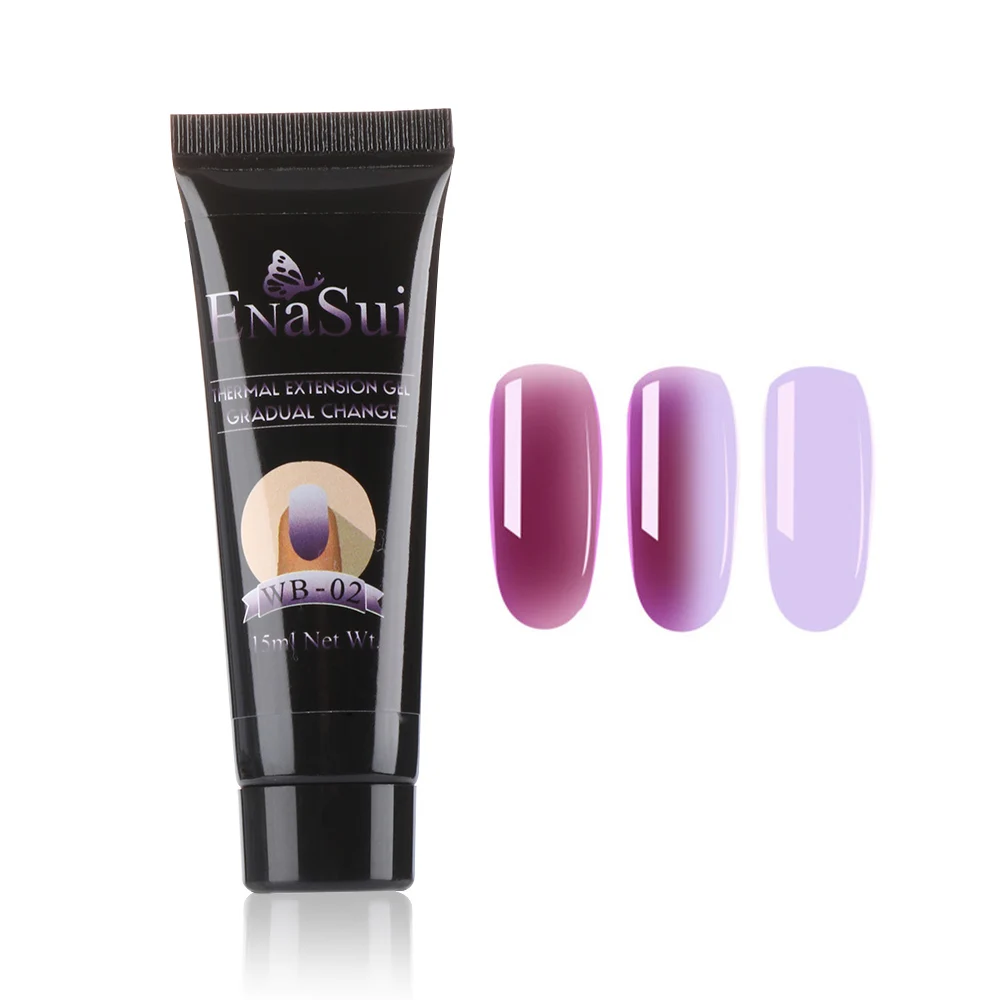 15ml Thermal Quick Extension Fluorescent Nail Gel Polish Nail Building Gel Temperature Color Changing Soak Off UV Gel Varnish - Цвет: Color   2