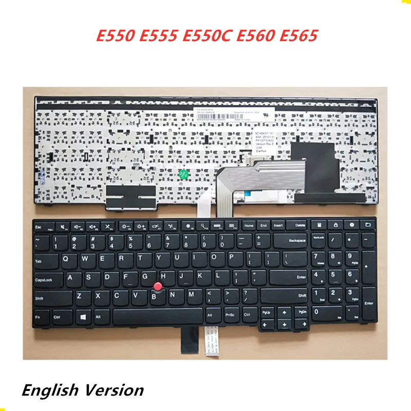 Ноутбук с английской клавиатурой для LENOVO IBM Thinkpad E550 E555 E550C E560 E565 ноутбук подставка