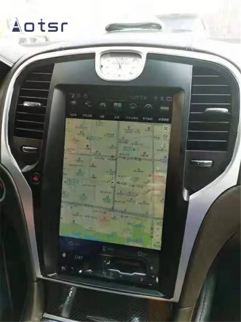 Android Tesla стиль 13," автомобильный DVD gps навигатор для Chrysler 300C 2013- автомобильный Радио плеер Авто Стерео головное записывающее устройство 64G