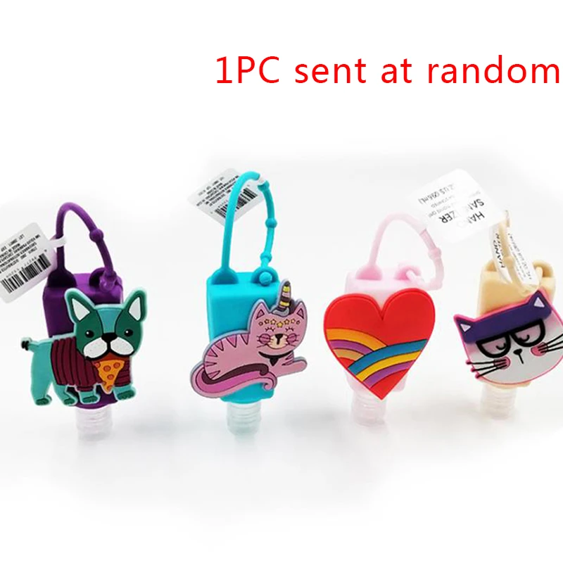 

1Pc 30ml Silicone Mini Hand Sanitizer Holder Disposable No Clean Detachable Cover Travel Portable Safe Gel Random Send
