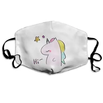 

Mouth Mask Handdrawn Cute Unicorn Print Masks - Breathable Adjustable Windproof Mouth-Muffle, Camping Running for Women and Men