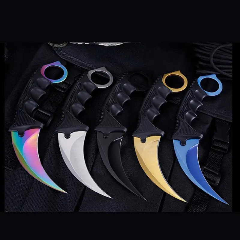 

Kalambit Fixed Blade Never Fade Combat Croissant Knife Survival Camp EDC Role-playing Tool Camping Counter Strike Knife Plastic