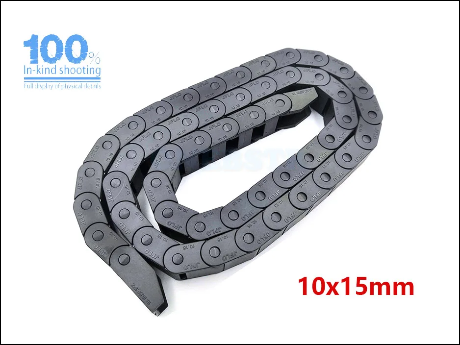 JFLO 1Meter 10x15 10x20 Wire Carrier cable Drag chain Semi-enclosed non-opening with end connectors Tanks Towline Free shipping 18