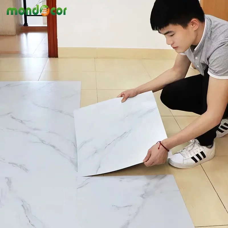 Waterproof Floor Tiles Stickers Self Adhesive Marble Kitchen Bathroom