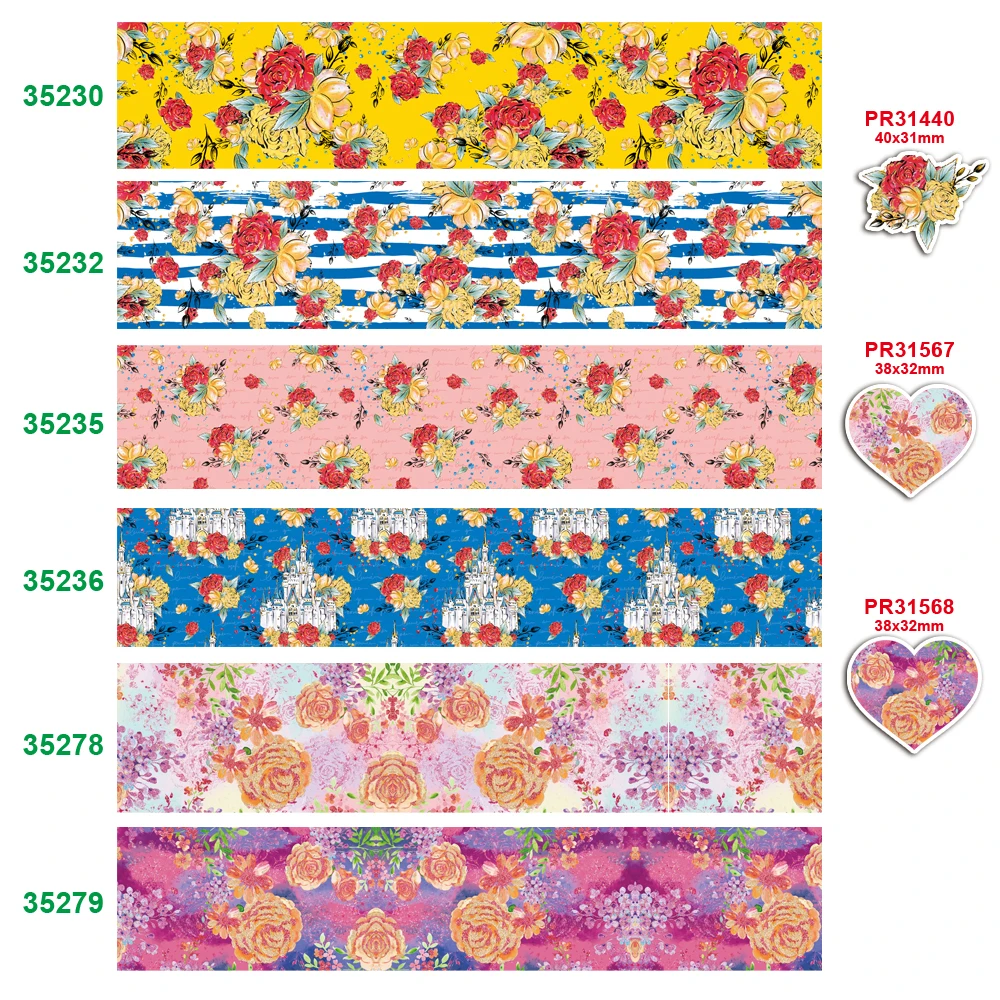 Free shipping new arrival ribbons Hair Accessories ribbon 10 yards printed grosgrain ribbons 35230