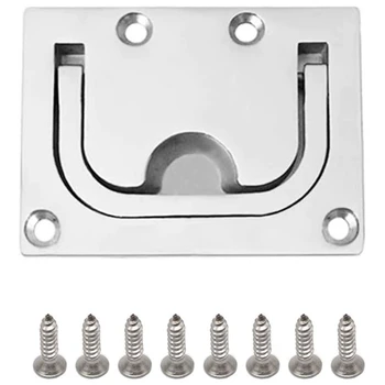 

Boat Ring Hatch Pull Flush Lift Flush Ring Pull Marine Grade 316 Stainless Steel, 8 Pcs Free Mount Screws