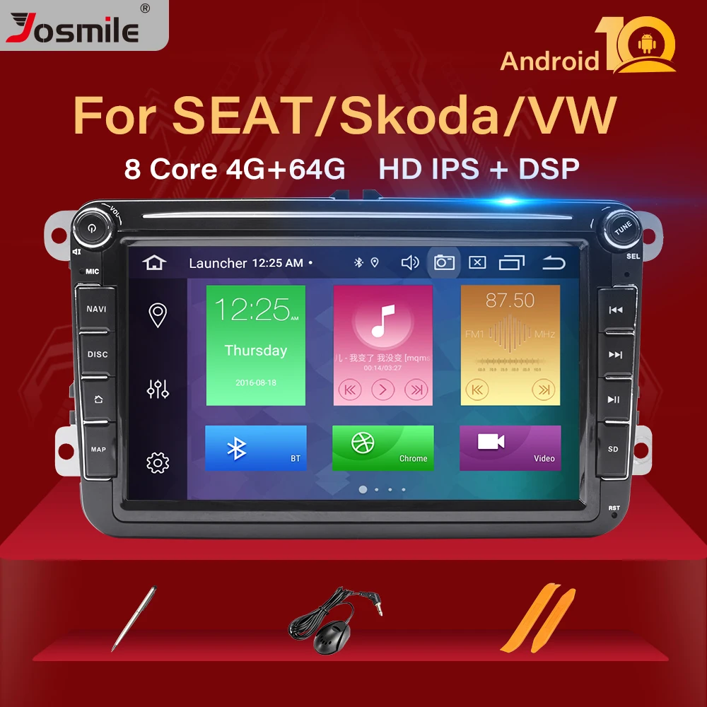 2 Din Android coche navegación GPS Multimedia para Amarok Volksagen VW Passat B6 Skoda Octavia 2 su