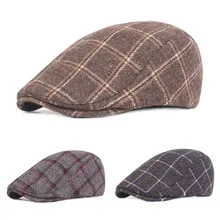 fedora wide brim panama bowler trilby hat Fashion Men’s Newsboy Adjustable lattice Driving Winter Hat#j8