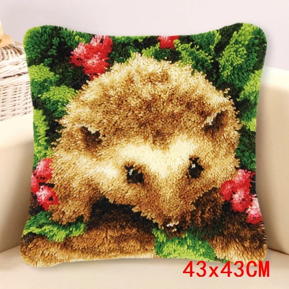 Cartoon Panda Unicorn Latch Hook Rug Kits Foamiran For Needlework Knitting Carpet Embroidery Pillow Set Cross Stitch Kits Smyrna