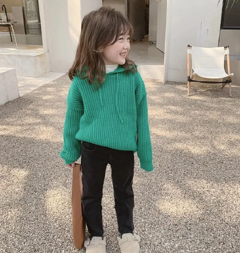 Suéter con capucha de algodón para Bebé y Niño, ropa de Color sólido para primavera, Otoño e Invierno|Suéteres| - AliExpress