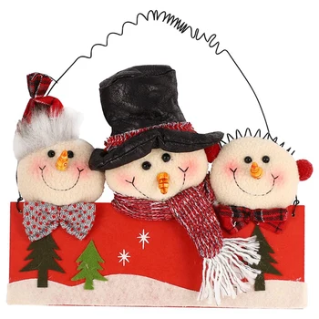 

Innovative Christmas Flannel Santa Snowman Door Hanging Telephone Wire Christmas Pendants Party Decoration for Home Kids Gift-B