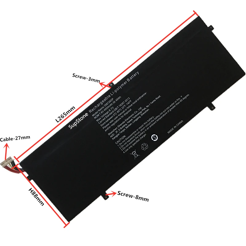 SupStone Genuine 3282122-2S 3587265P Battery For Jumper EZbook 3 Pro 13.3 EZBook 3 Pro LB10 P313R HW-3487265 EZBook V3 V4 laptop battery
