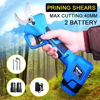 

40mm Electric Scissors Rechargeable Electric Pruning Scissors Pruning Shears Garden Pruner Secateur Branch Cutter Cutting Tool