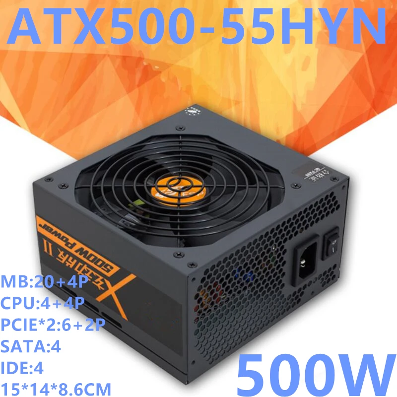 Блок питания для FSP Dazzle Edition II ATX EPS 12 В RTX2060 бесшумный игровой хост блок 500 Вт ATX500-55HYN