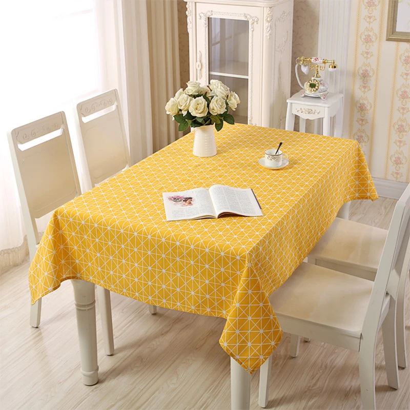

Lanke table cloth rectangular Waterproof Oilproof With Tassel , Dining Tablecloth for Home Christmas Birthday Party