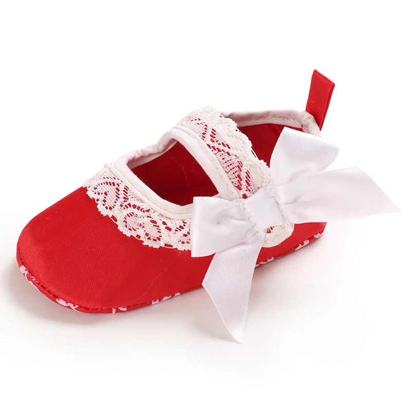 E& Bainel/туфли принцессы для девочки, для новорожденных, с бантом, мягкая подошва, Нескользящие, для малышей, обувь для малышей 0-18 месяцев