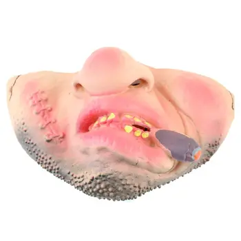 

Funny Mask Latex Half Face Scary Mask with Big Nose/Cigarette Holder Pattern