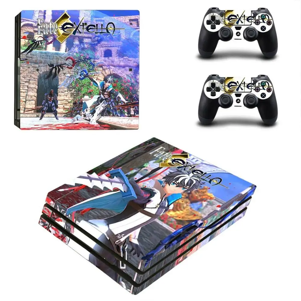 Fate Extella Link PS4 Pro стикер s PS 4 Play станция 4 Pro виниловые наклейки на кожу Decas Обложка Pegatinas Adesivos для playstation 4 Pro консоль и контроллер - Цвет: YSP4P-2292