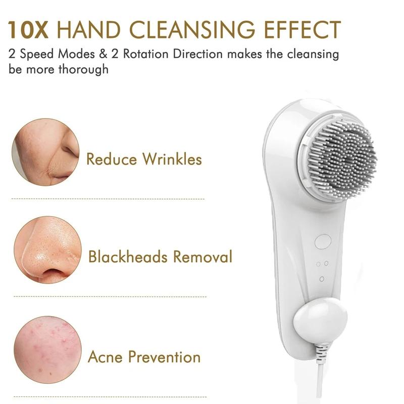 Facial Cleansing Spin Brush Rechargeable Electric Face Wash Rotation Scrub Brush Waterproof Deep Clean Exfoliating Brush Facial Cleansing Spin Brush Rechargeable Electric Face Wash Rotation Scrub Brush Waterproof Deep Clean Exfoliating Brush