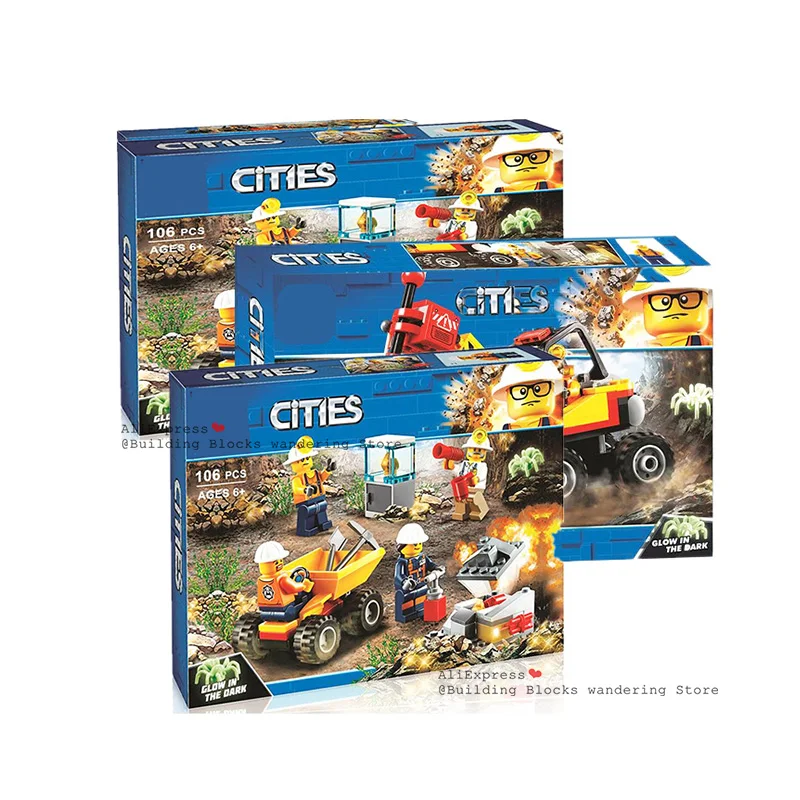 

Mining Heavy Driller Bricks Building Blocks Compatible legoinglys City 60186 model toys for Childrens gift 329Pcs