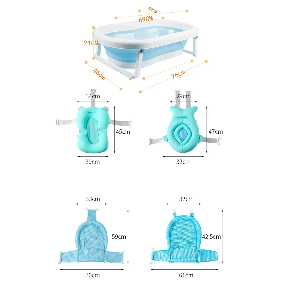 折りたたみ式ベビーバスタブ,滑り止めクッション付きポータブルベビーシャワーバス,環境にやさしい新生児用バスタブ,安全で調整可能な子供用バスタブ  AliExpress