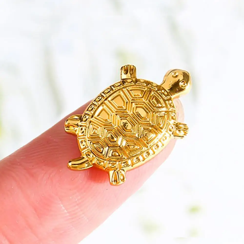 Миниатюрный кошелек с золотым покрытием и подвеской в виде черепахи|Декорации| |