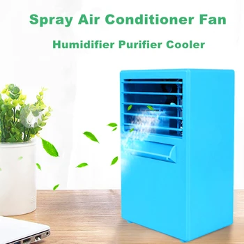 

Must-have in summer! Portable Air Conditioner Mini Air Cooler Multifunction Cooling Humidifier personal Desktop Fan For Home