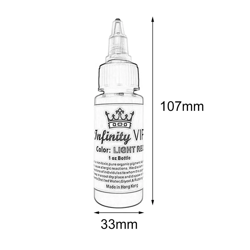 30ML/Bottle Professional Tattoo Pigment Inks Safe Half Permanent Tattoo Paints Supplies For Body Beauty Art Ink