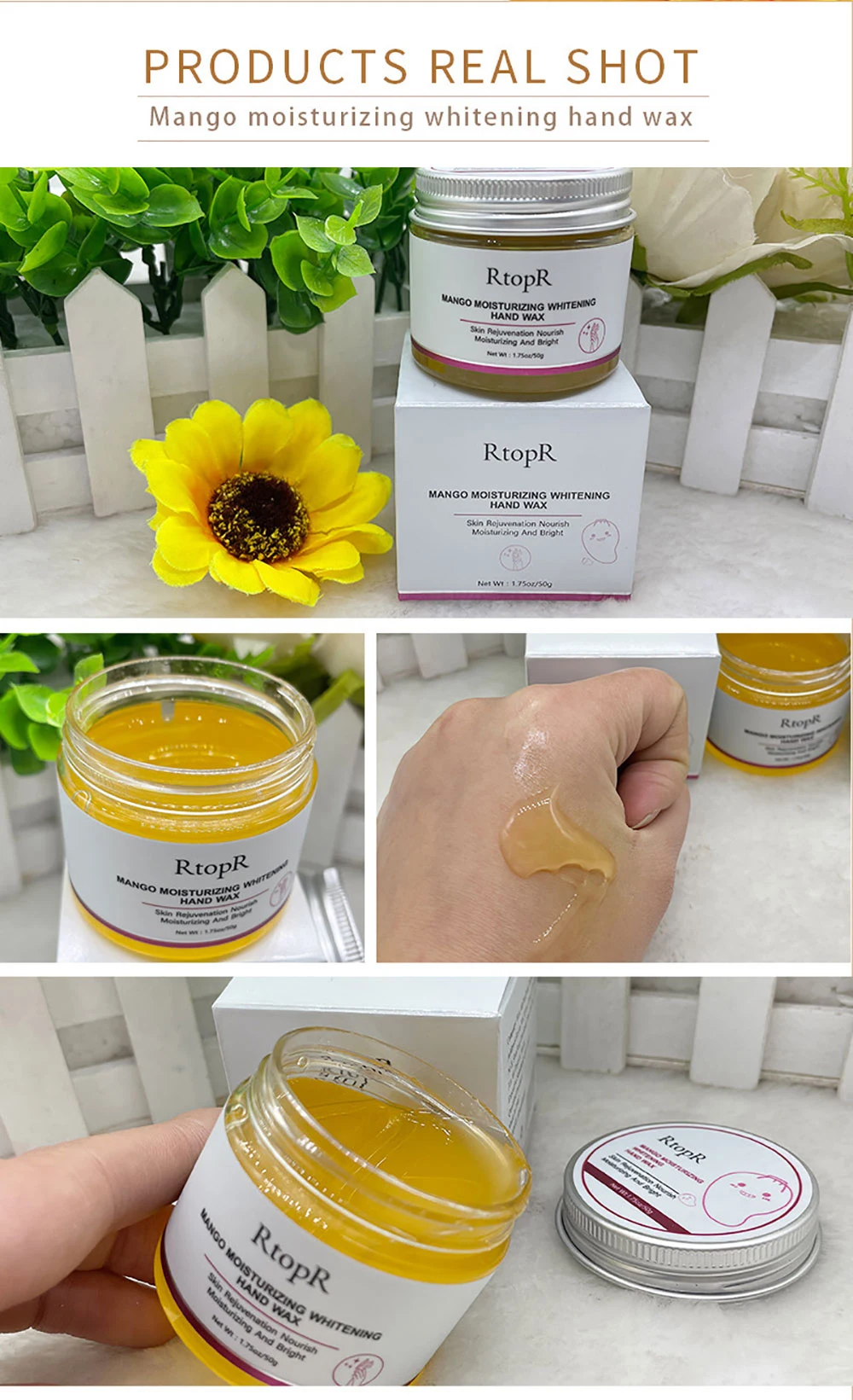 50g Mango Essence Hand Tear Mask Anti-drying Long-last Moisturizing Anti-Aging Keep Skin Firmly On Hands Multi-effect Hand Care