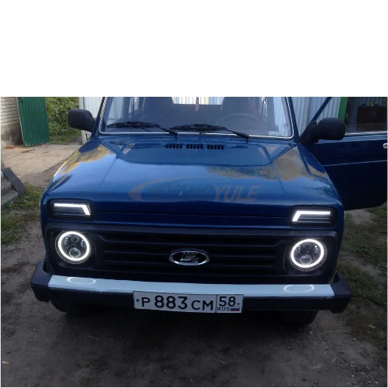 Для Lada Niva 4X4 1995 светодиодные ходовые огни с ходовым сигналом поворота PMMA/ABS пластиковые функции аксессуары Тюнинг Автомобиля