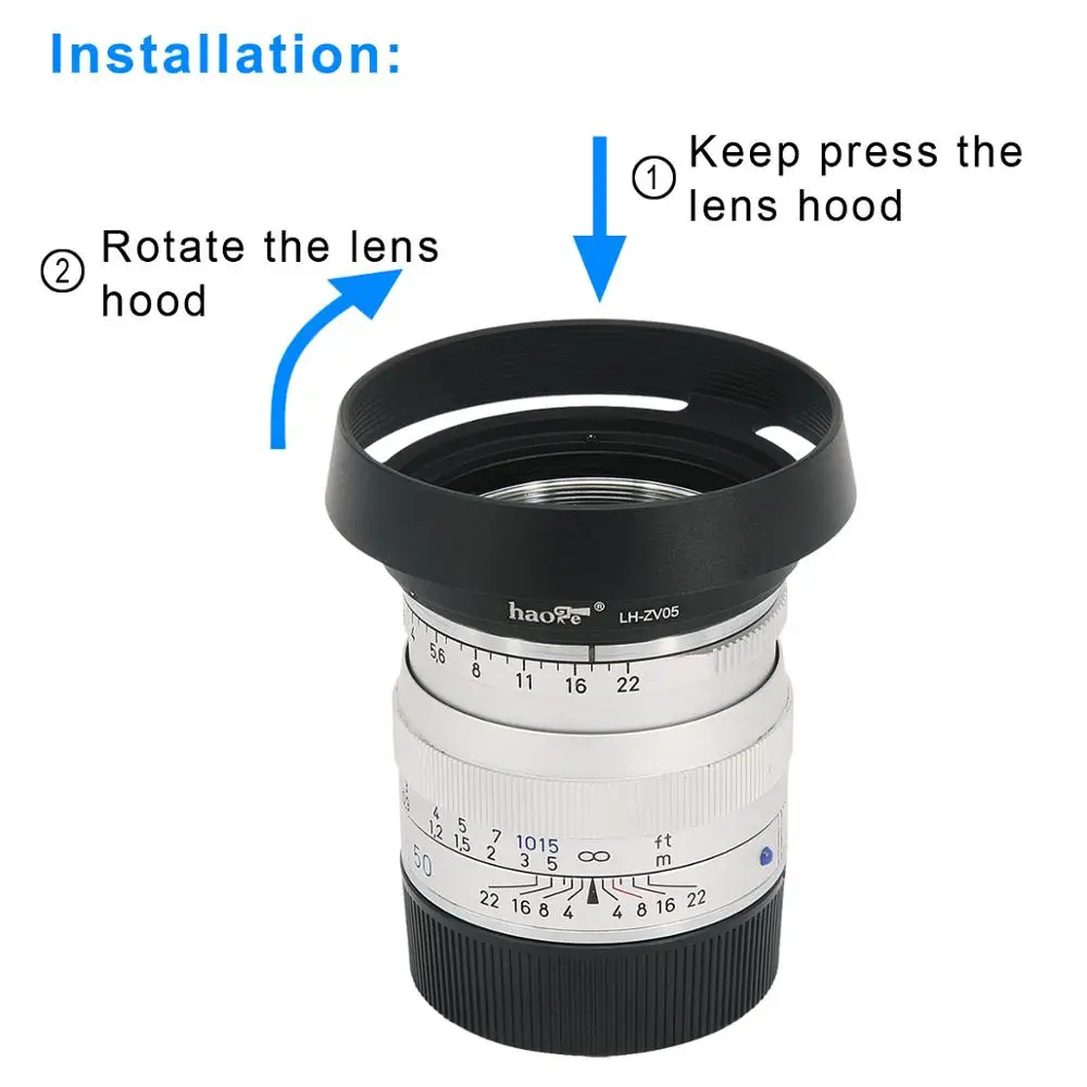 Carl Zeiss Biogon 2/35mm ライカMマウント Haogeラウンドレンズフード (carl zeiss zm 2/35 35mm f2、2.8
