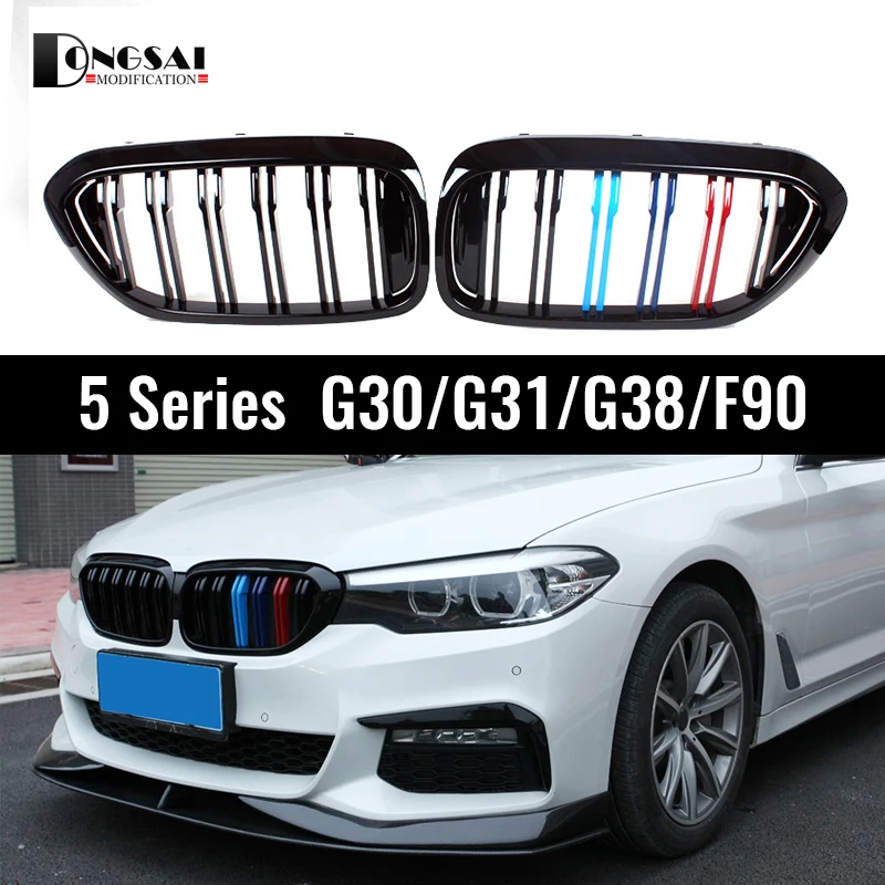 

G30 Grille F90 M5 front Bumper Kidney Radiator Hood Grill for BMW 5 Series 2016+ Sedan Wagon 530e 535i 540i