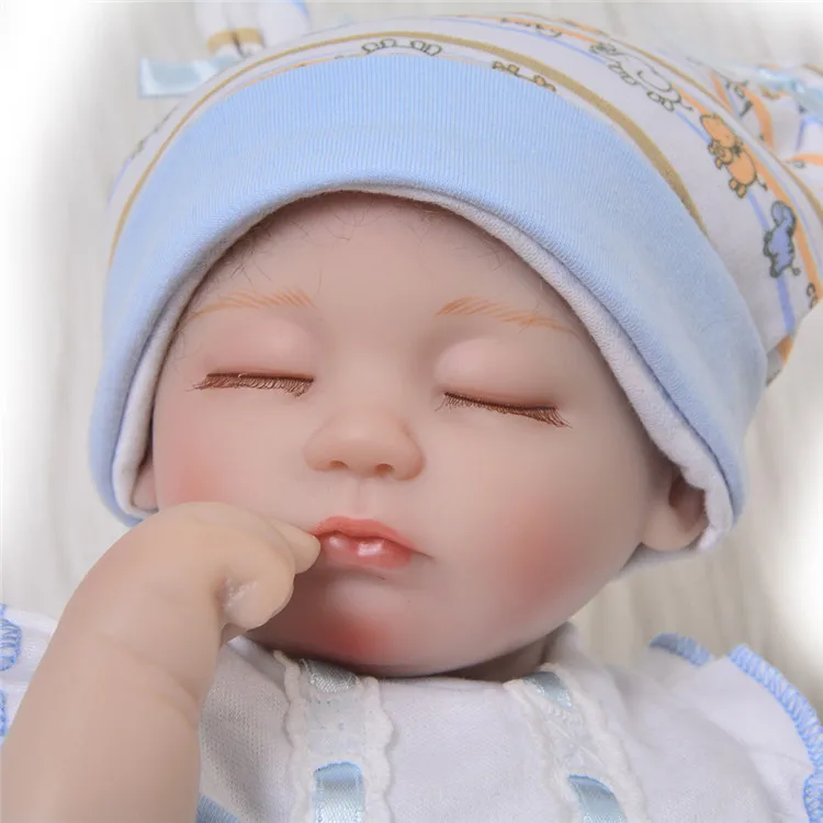 Реалистичная 17 дюймов игрушка Reborn Baby Doll 43 см мягкая силиконовая кукла bebe reborn realista Menina Brinquedo Детский Рождественский подарок