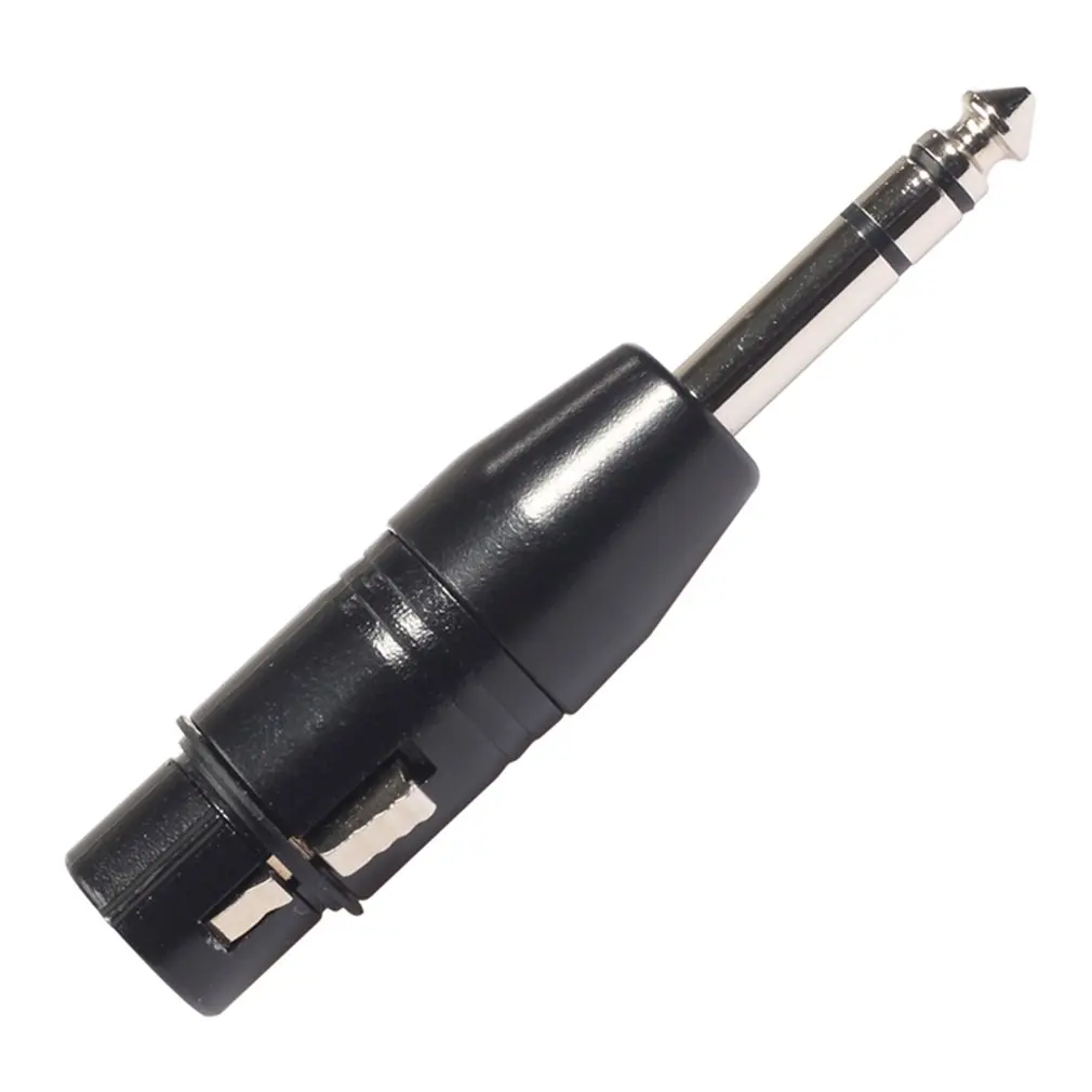 

Connector Xlr 3-Pin Plug To 6.35 6.5Mm Single Plug 2-Pole Adapter Connector 6.35 Male Stereo Transfer Card Adapter