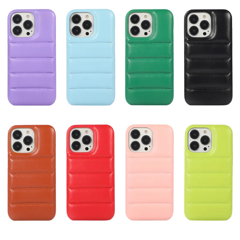 Luxury Smooth Down Jacket Phone Case For IPhone 13 12 11 Pro Max Mini X