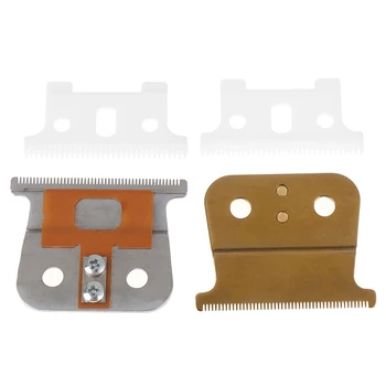

2pcs/set 2-Hole Clipper Blade Stagger-tooth Movable Blade With Screw Replacement Fixed Blade+32 Teeth Ceramic Moveable Blade