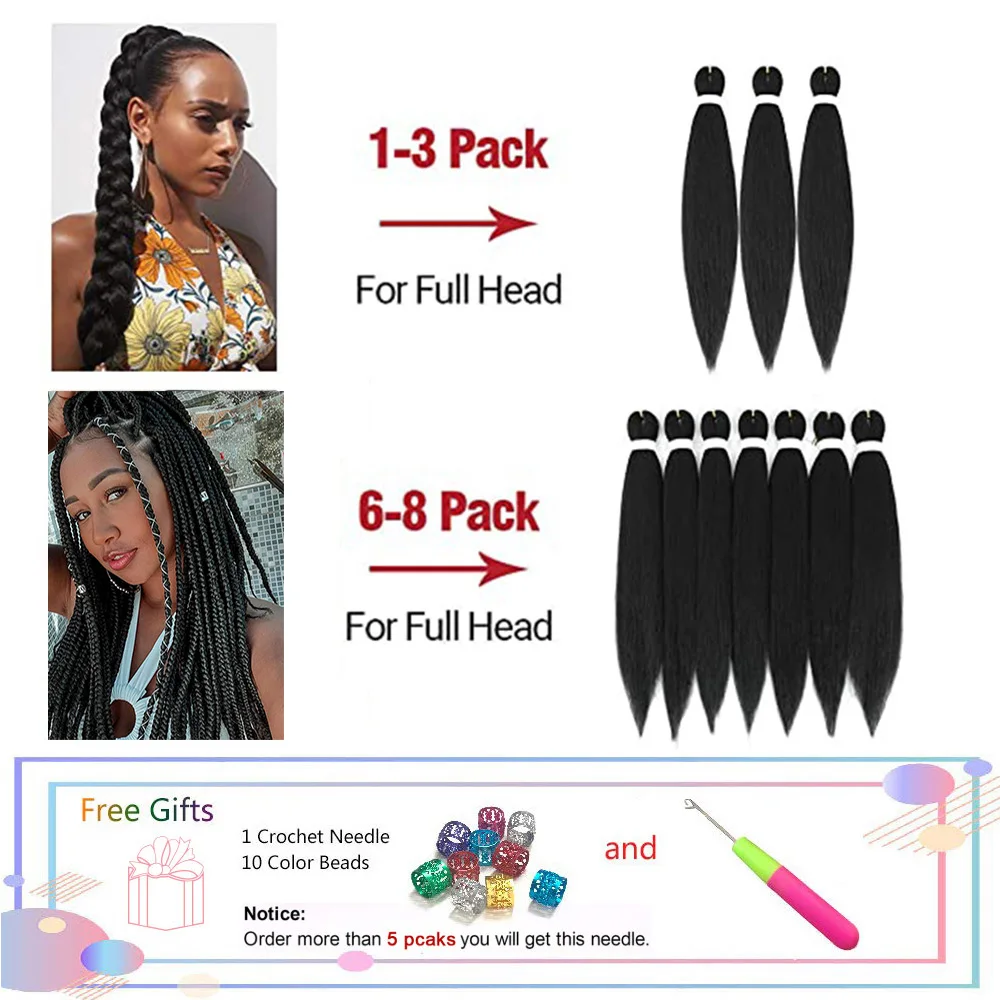 Braid Hair Pre stretched Easy Braid Ombre Synthetic Braids Extensions Senegal Twist Yaki Straight Crochet Hair 20/26/30 Inch 5