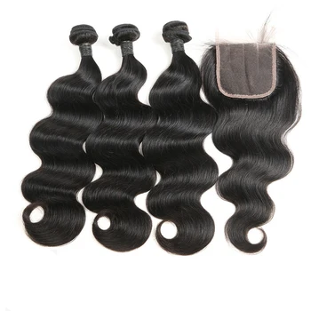 

Mi hair Body Wave Human Hair Brazilian Hair Bundles Body Wave Bundles With Closure Remy Human Hair 3 4 Bundles With Closure