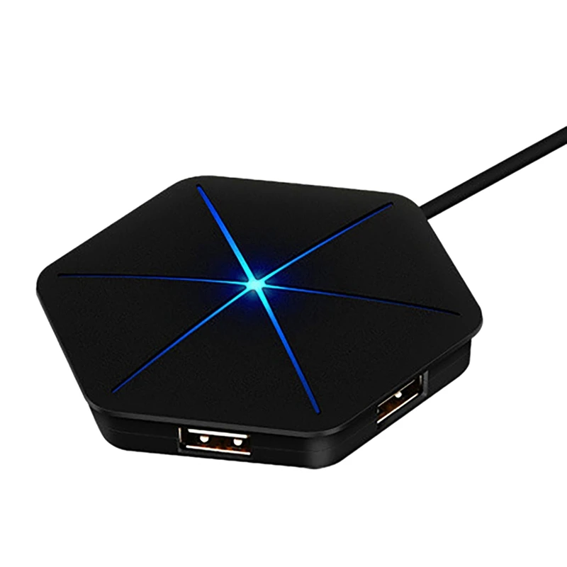 6-Порты и разъёмы USB2.0 концентратор разделитель Цвет светильник зарядки сплиттер