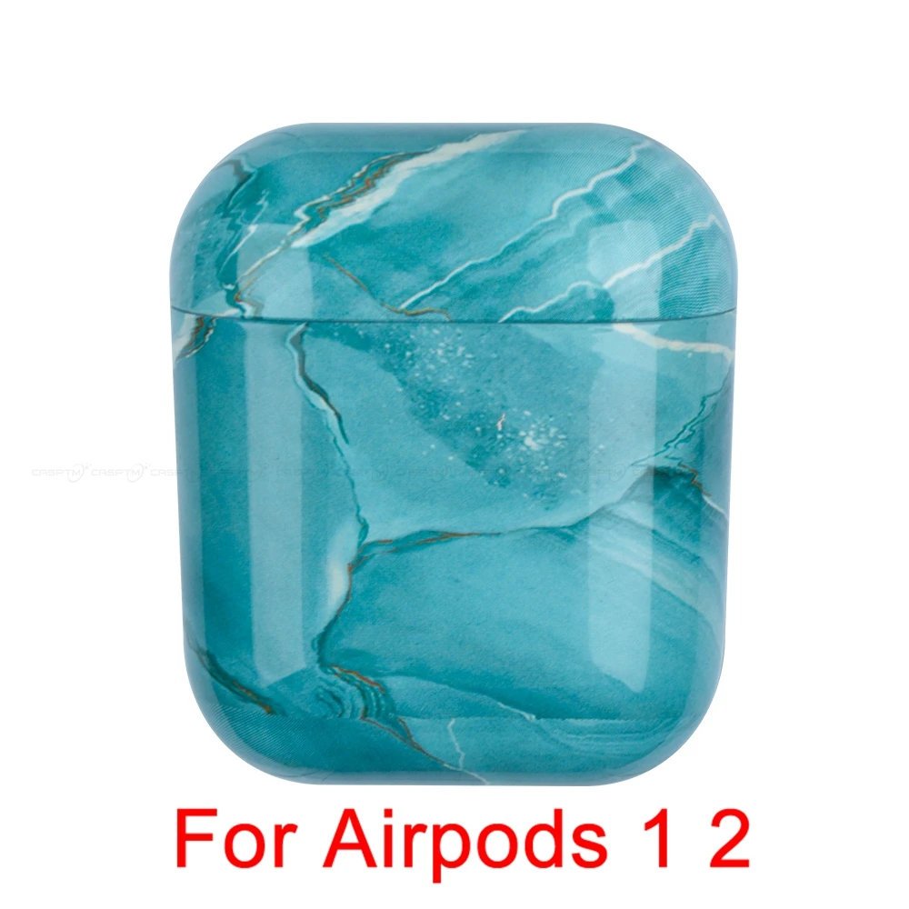 07 Чехол для наушников CASPTM с мраморным узором для Airpods 1 2 Pro, Жесткий Чехол для ПК, чехол для зарядки, корпус для AirPods 1 2 3, защитный чехол - Цвет: 07