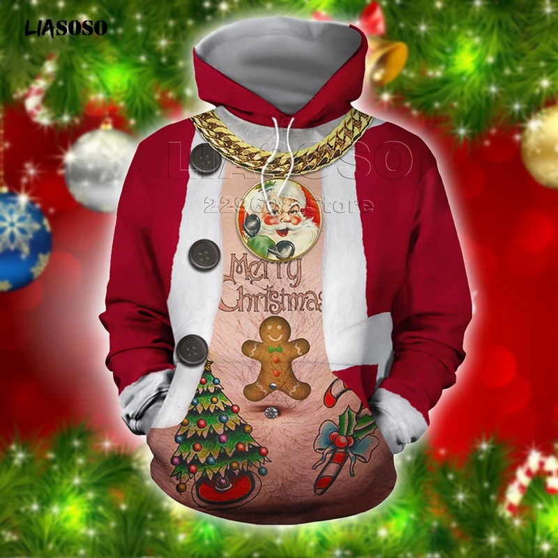 3D All Over Printed Big Santa Clause Shirts And Shorts SAT171005 (3)