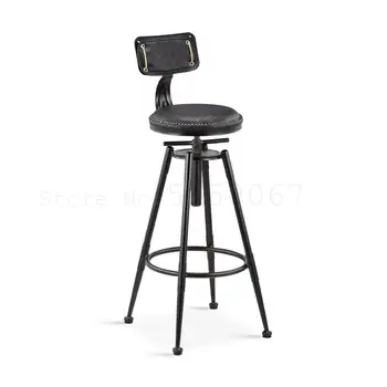 

Iron bar stool American bar stool coffee chair High stool makeup stool beauty stool retro hairdressing stool